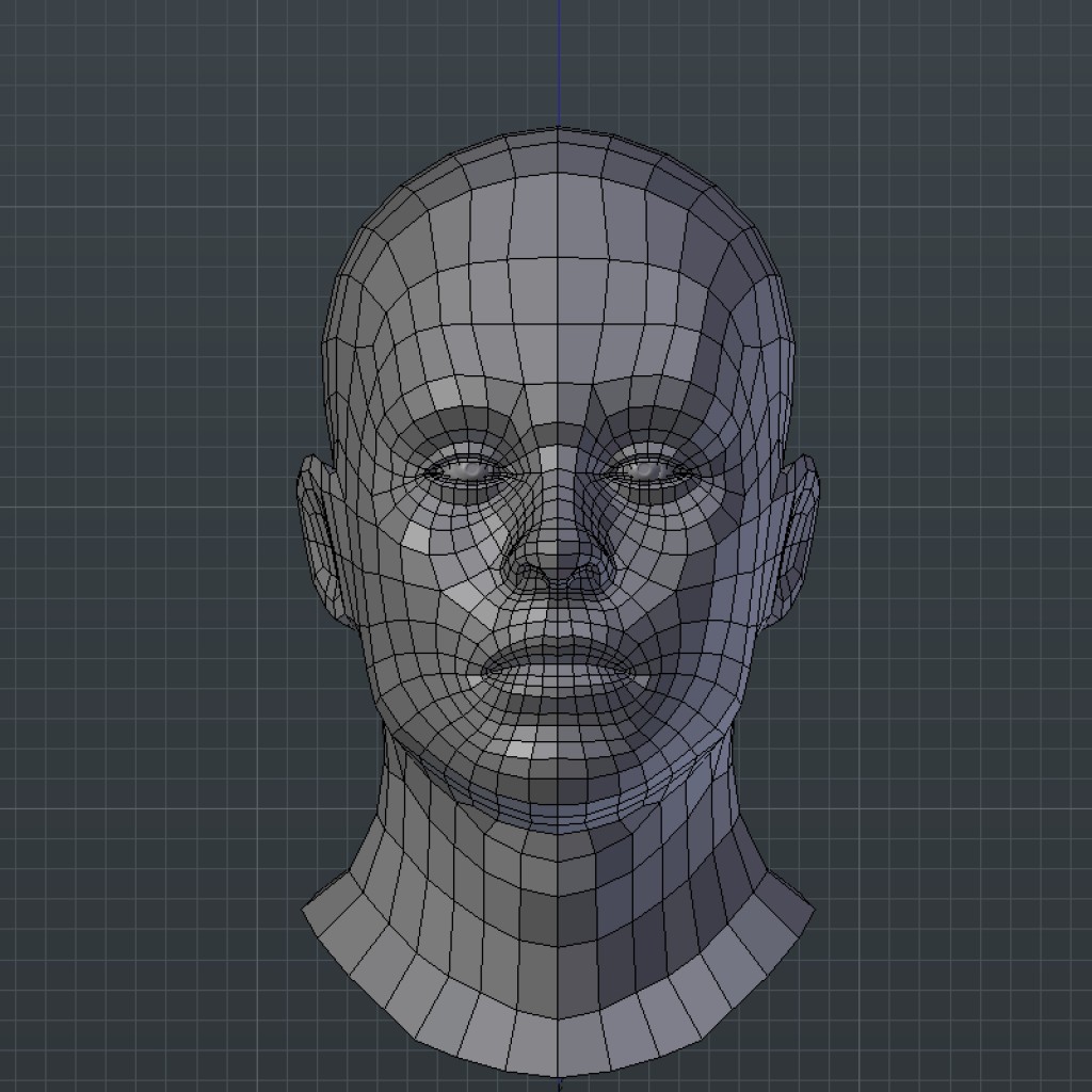 Male head sculpt base mesh preview image 1